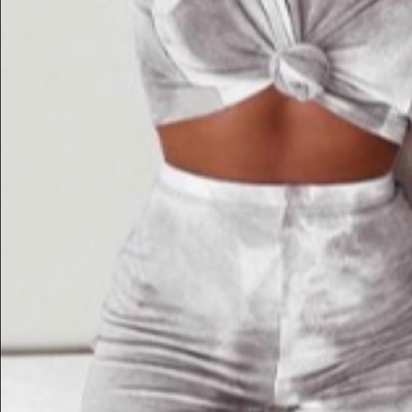 Tie dye short set. Long sleeve top, biker short. - Picture 3 of 10